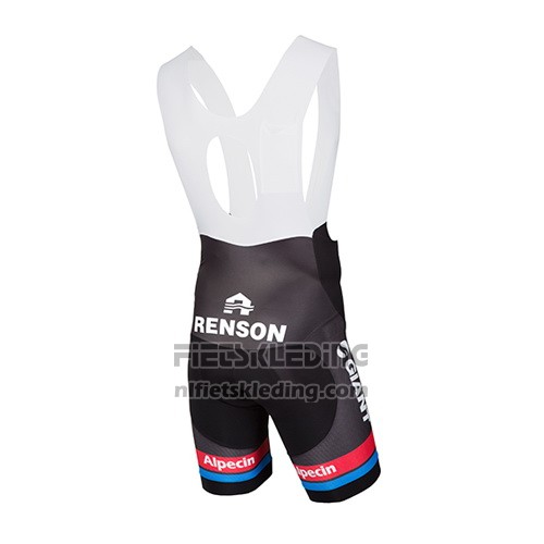 2016 Fietskleding Giant Alpecin Zwart en Rood Korte Mouwen en Koersbroek